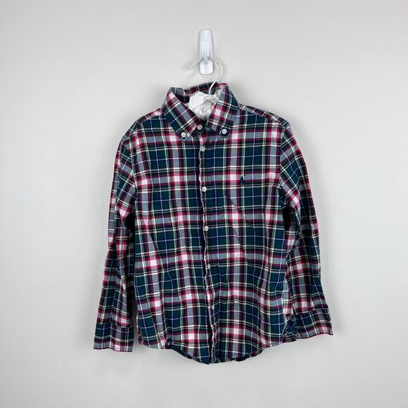 Ralph Lauren Boys Holiday Plaid Button Down Shirt 5T - Picture 1 of 9